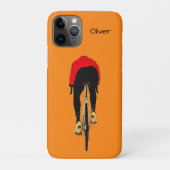 オレンジ背景のサイクリスト Case-Mate iPhoneケース (裏)