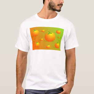 オレンジ背景 Tシャツ