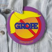 オレンジ脅迫円形Pinを模索するNOPE 缶バッジ (インサイチュ)