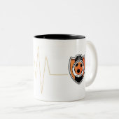 オレンジ脈拍のマグ#7 ツートーンマグカップ (正面右)