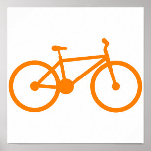 オレンジ自転車 ポスター