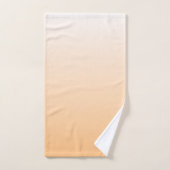 オレンジ色から白のグラデーション色 バスタオルセット (ハンドタオル)