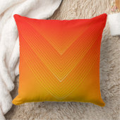 オレンジ色から黄色のジオメトリックグラデーションス クッション (ブランケット)