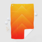 オレンジ色から黄色のジオメトリックグラデーションス ゴルフタオル (インサイチュ)