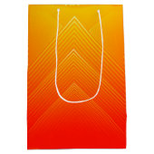 オレンジ色から黄色のジオメトリックグラデーションス ミディアムペーパーバッグ (裏面)