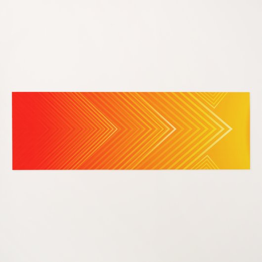 オレンジ色から黄色のジオメトリックグラデーションス ヨガマット (裏面(横))