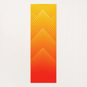 オレンジ色から黄色のジオメトリックグラデーションス ヨガマット (裏面)