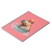 オレンジ色がチャームなかわいいカピバラ ノートブック (左側)