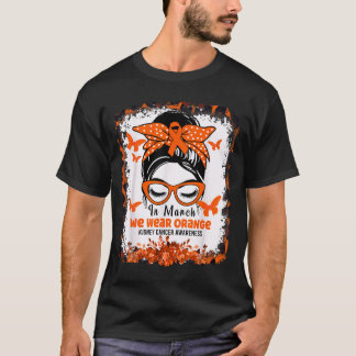 オレンジ色で腎臓がん啓発月間 Tシャツ