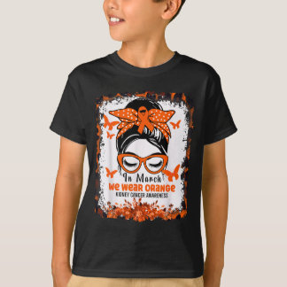 オレンジ色で腎臓がん啓発月間 Tシャツ