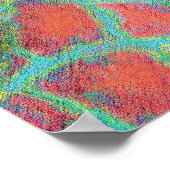 オレンジ色とアクアギラフ ポスター (角)