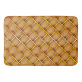 オレンジ色とオレンジ色の正方形と抽象芸術チェスのスロー バスマット (正面)