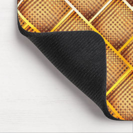 オレンジ色とオレンジ色の正方形と抽象芸術チェスのスロー マウスパッド