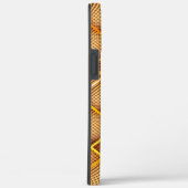 オレンジ色とオレンジ色の正方形と抽象芸術チェスのスロー Case-Mate iPhoneケース (裏面 / 右)