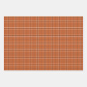 オレンジ色とグレー色の混合パターンの焦げ ラッピングペーパーシート (正面3)