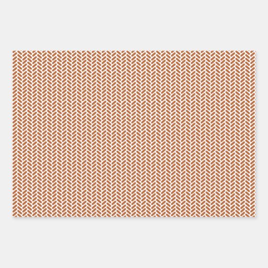 オレンジ色とグレー色の混合パターンの焦げ ラッピングペーパーシート (正面)