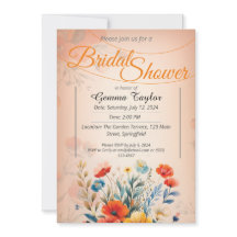 オレンジ色とパステル色と絵を描花付きdessi