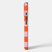 オレンジ色とピンク色のチェッカーボードパターン Case-Mate iPhoneケース (裏面 / 左)