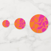 オレンジ色とホットピンク色のグラデーション（写真あり） コンフェッティ (裏面)