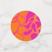 オレンジ色とホットピンク色のグラデーション（写真あり） コンフェッティ (スモール正面)