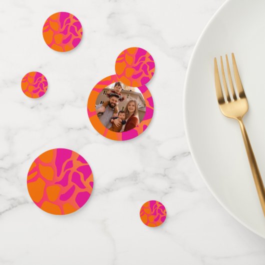 オレンジ色とホットピンク色のグラデーション（写真あり） コンフェッティ (グループ)