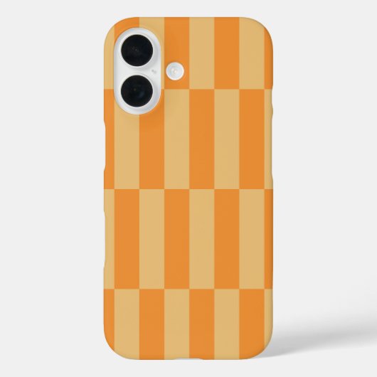 オレンジ色と小麦色のストライプ柄デザイン Case-Mate iPhoneケース (裏面)