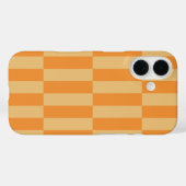 オレンジ色と小麦色のストライプ柄デザイン Case-Mate iPhoneケース (裏面 (横))
