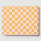 オレンジ色と無漂白シルクチェッカーボード ゲストブック (裏面)