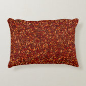 オレンジ色と珊瑚のような壁のテクスチャ アクセントクッション (正面)