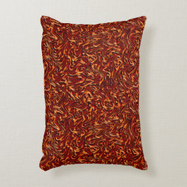オレンジ色と珊瑚のような壁のテクスチャ アクセントクッション