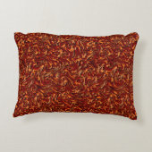 オレンジ色と珊瑚のような壁のテクスチャ アクセントクッション (裏面)