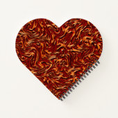 オレンジ色と珊瑚のような壁のテクスチャ ノートブック (裏面)