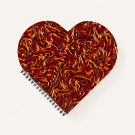 オレンジ色と珊瑚のような壁のテクスチャ ノートブック