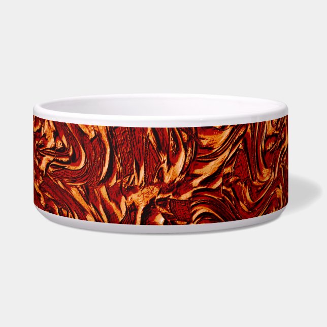 オレンジ色と珊瑚のような壁のテクスチャ ボウル (正面)