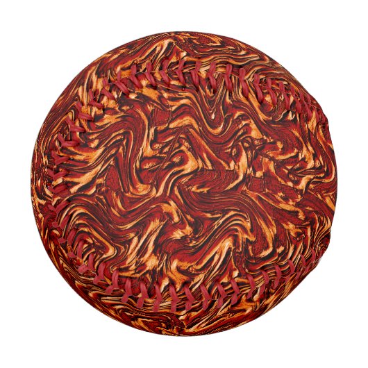 オレンジ色と珊瑚のような壁のテクスチャ 野球ボール (正面左)