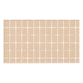 オレンジ色と白の壁紙とフローラデザイン 名札