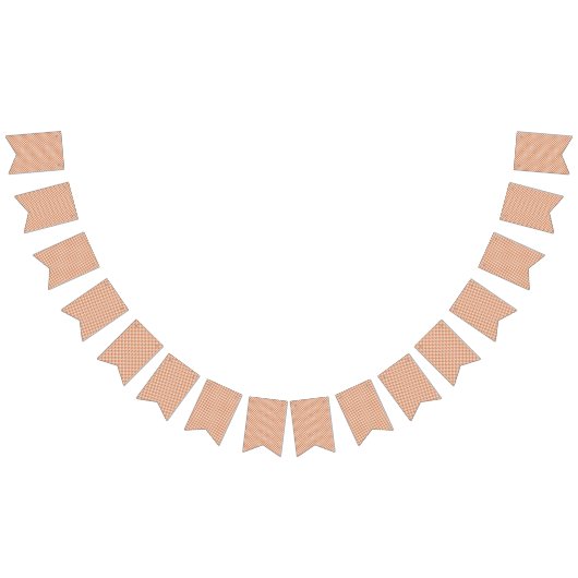 オレンジ色と白の幾何学模様 バンティングフラッグ (全)