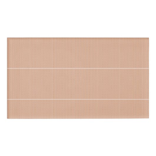 オレンジ色と白の幾何学模様 名札 (正面)