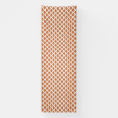 オレンジ色と白の幾何学模様 横断幕 (縦)