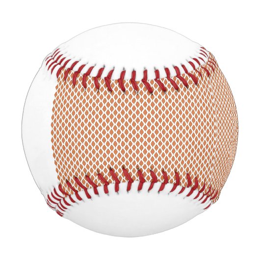 オレンジ色と白の幾何学模様 野球ボール (正面)