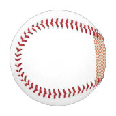 オレンジ色と白の幾何学模様 野球ボール (正面左)