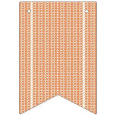 オレンジ色と白ストライプの色の背景 バンティングフラッグ (第1の旗)