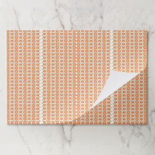 オレンジ色と白ストライプの色の背景 ペーパーパッド