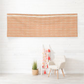 オレンジ色と白ストライプの色の背景 横断幕 (インサイチュ)