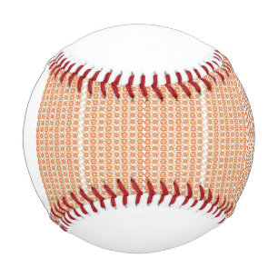 オレンジ色と白ストライプの色の背景 野球ボール