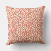オレンジ色と白ヒョウ印刷 アウトドアクッション (裏面)