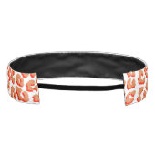 オレンジ色と白ヒョウ印刷 アスレチックヘッドバンド (裏面)