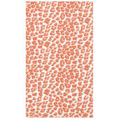 オレンジ色と白ヒョウ印刷 テーブルクロス (正面)