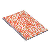 オレンジ色と白ヒョウ印刷 ノートブック (右側)