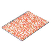 オレンジ色と白ヒョウ印刷 ノートブック (左側)